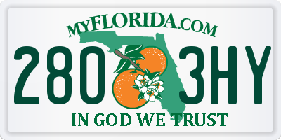 FL license plate 2803HY