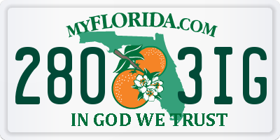 FL license plate 2803IG