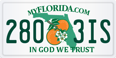 FL license plate 2803IS