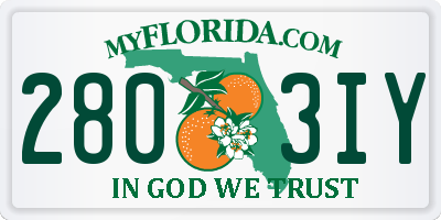 FL license plate 2803IY