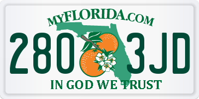 FL license plate 2803JD