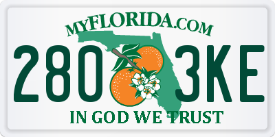 FL license plate 2803KE
