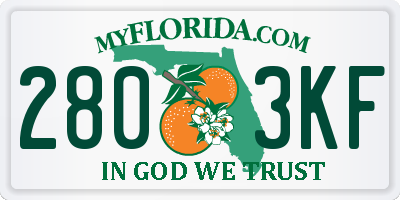 FL license plate 2803KF