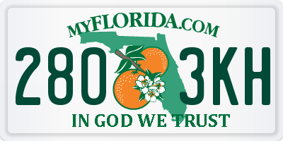 FL license plate 2803KH