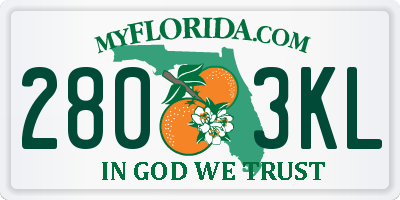 FL license plate 2803KL