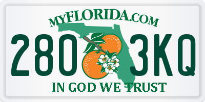 FL license plate 2803KQ