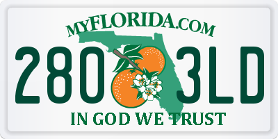 FL license plate 2803LD