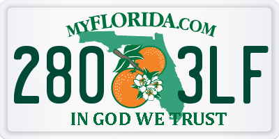 FL license plate 2803LF