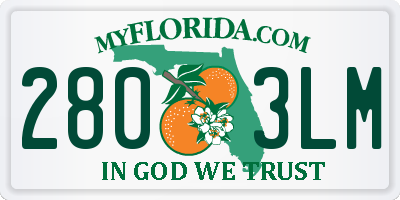 FL license plate 2803LM