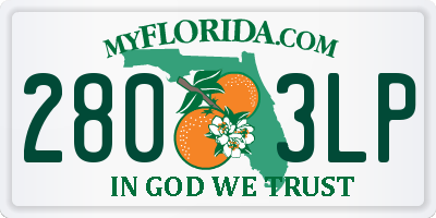 FL license plate 2803LP