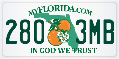 FL license plate 2803MB