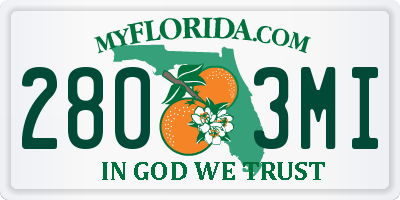 FL license plate 2803MI