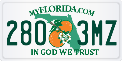 FL license plate 2803MZ