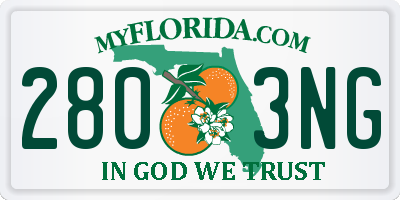 FL license plate 2803NG