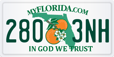 FL license plate 2803NH