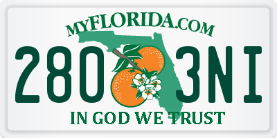 FL license plate 2803NI
