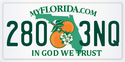 FL license plate 2803NQ
