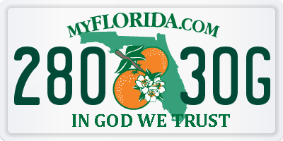 FL license plate 2803OG