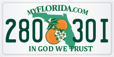 FL license plate 2803OI