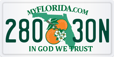 FL license plate 2803ON
