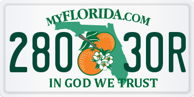 FL license plate 2803OR