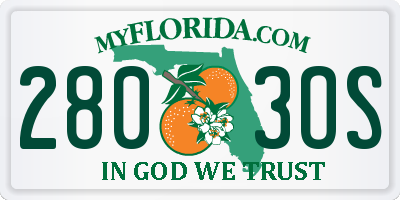 FL license plate 2803OS