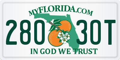 FL license plate 2803OT