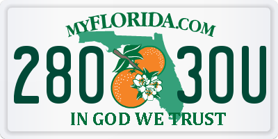 FL license plate 2803OU