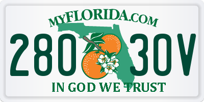 FL license plate 2803OV