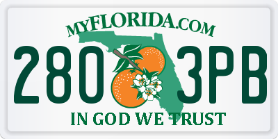FL license plate 2803PB