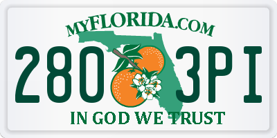 FL license plate 2803PI
