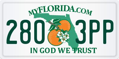 FL license plate 2803PP
