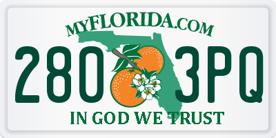 FL license plate 2803PQ