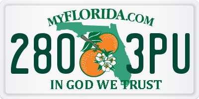 FL license plate 2803PU