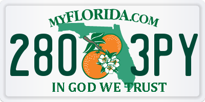 FL license plate 2803PY