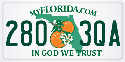 FL license plate 2803QA