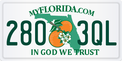 FL license plate 2803QL