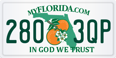 FL license plate 2803QP