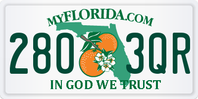 FL license plate 2803QR