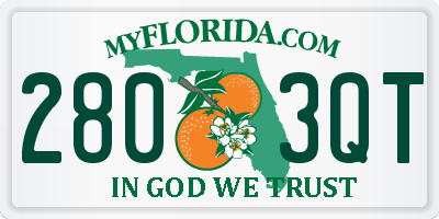 FL license plate 2803QT
