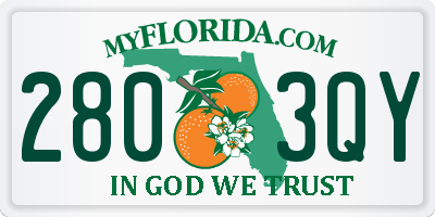 FL license plate 2803QY