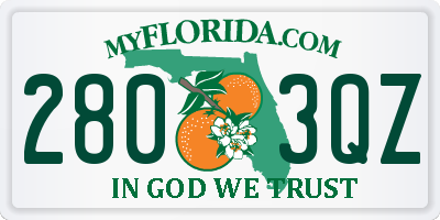 FL license plate 2803QZ