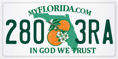 FL license plate 2803RA
