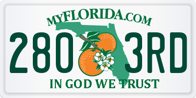 FL license plate 2803RD