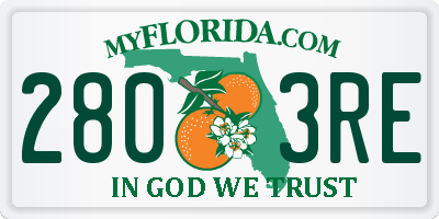 FL license plate 2803RE