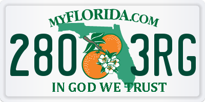 FL license plate 2803RG