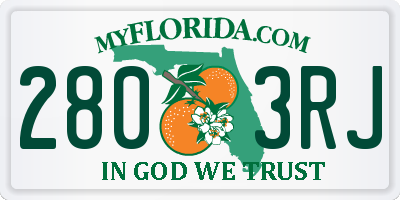 FL license plate 2803RJ