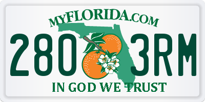 FL license plate 2803RM