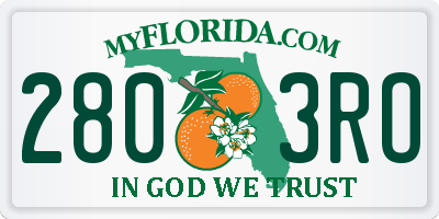FL license plate 2803RO