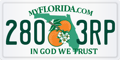 FL license plate 2803RP